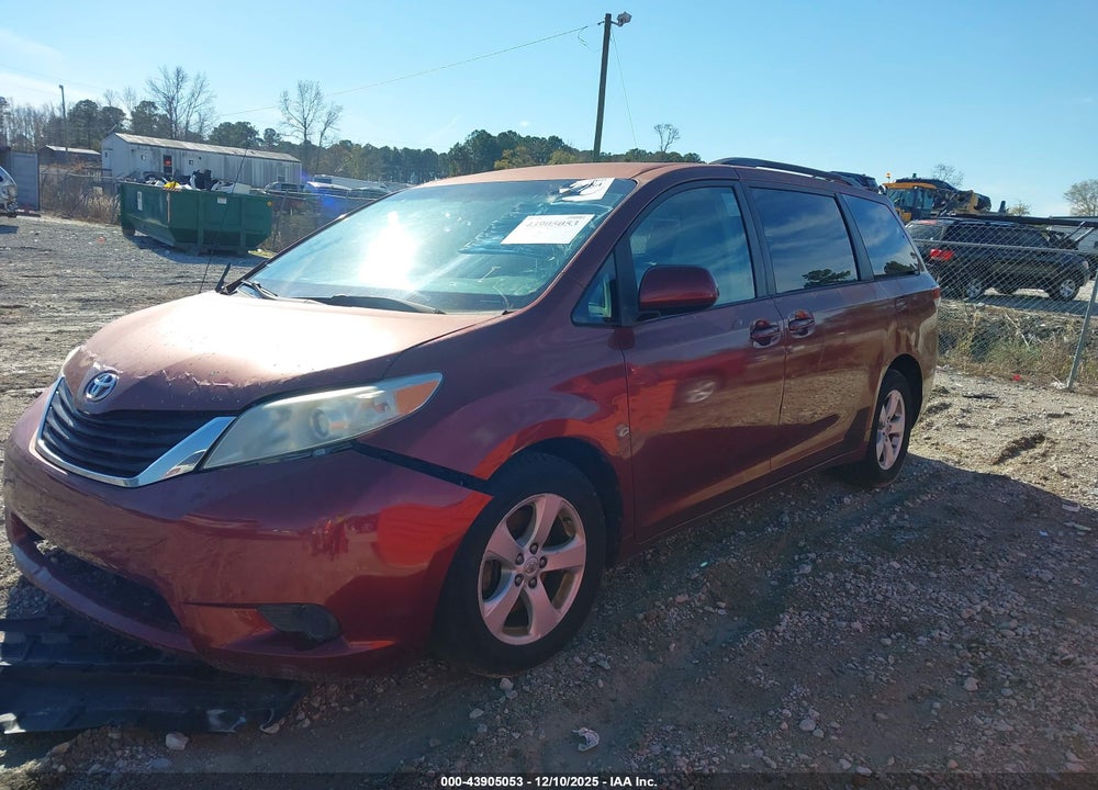 2012 TOYOTA SIENNA LE V6 8 PASSENGER VIN: 5TDKK3DC9CS234227