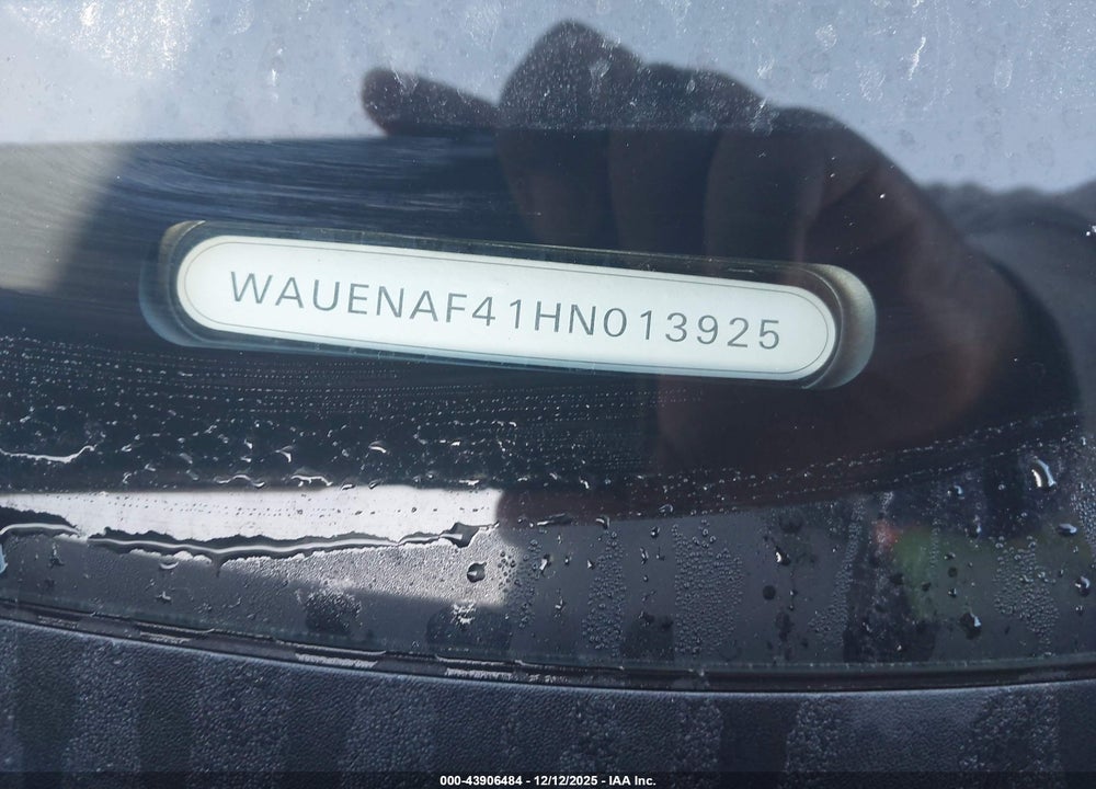 2017 AUDI A4 2.0T PREMIUM VIN: WAUENAF41HN013925