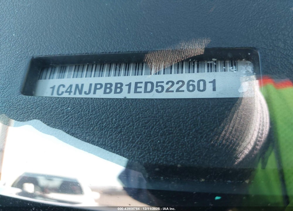 2014 JEEP PATRIOT SPORT VIN: 1C4NJPBB1ED522601