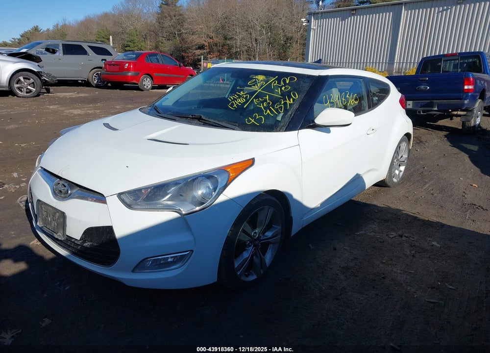 2012 HYUNDAI VELOSTER BASE W/GRAY VIN: KMHTC6AD2CU018646