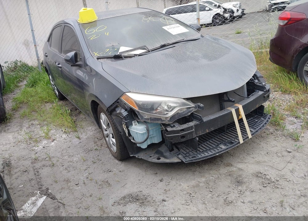 2015 TOYOTA COROLLA LE VIN: 2T1BURHE6FC405943