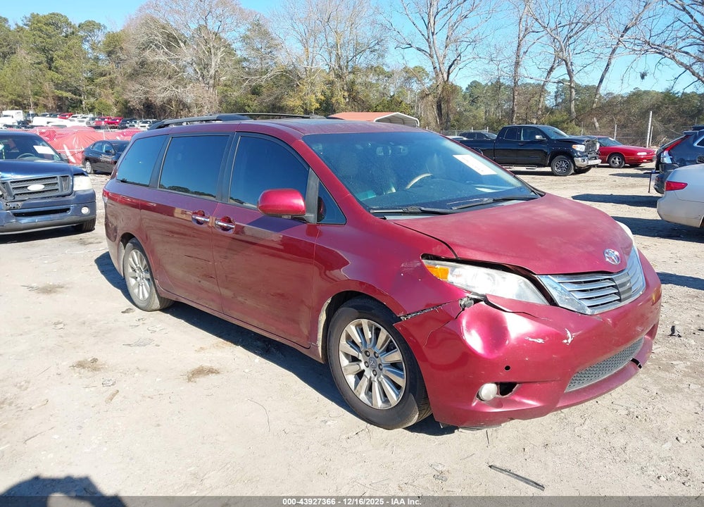 2011 TOYOTA SIENNA LIMITED V6 VIN: 5TDYK3DC0BS124322