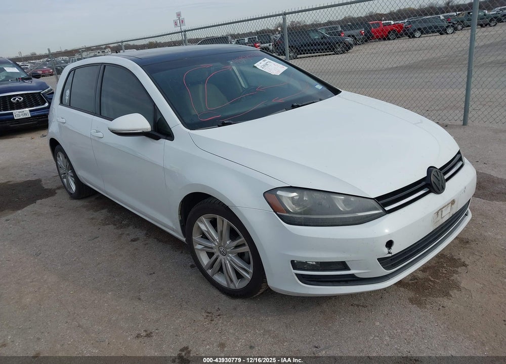 2015 VOLKSWAGEN GOLF TDI SE 4-DOOR VIN: 3VW2A7AU8FM022475