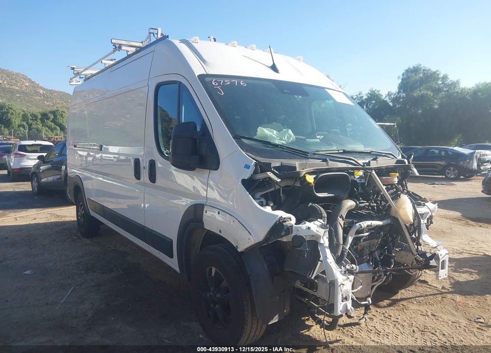 2023 HIGH RAM PROMASTER 2500  ROOF 159 WB VIN: 3C6LRVDG0PE502734