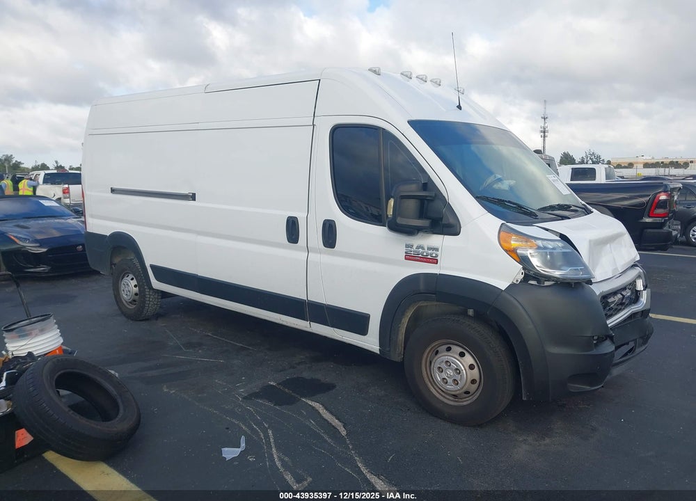 2019 RAM PROMASTER 2500 HIGH ROOF 159 WB VIN: 3C6TRVDG0KE557886