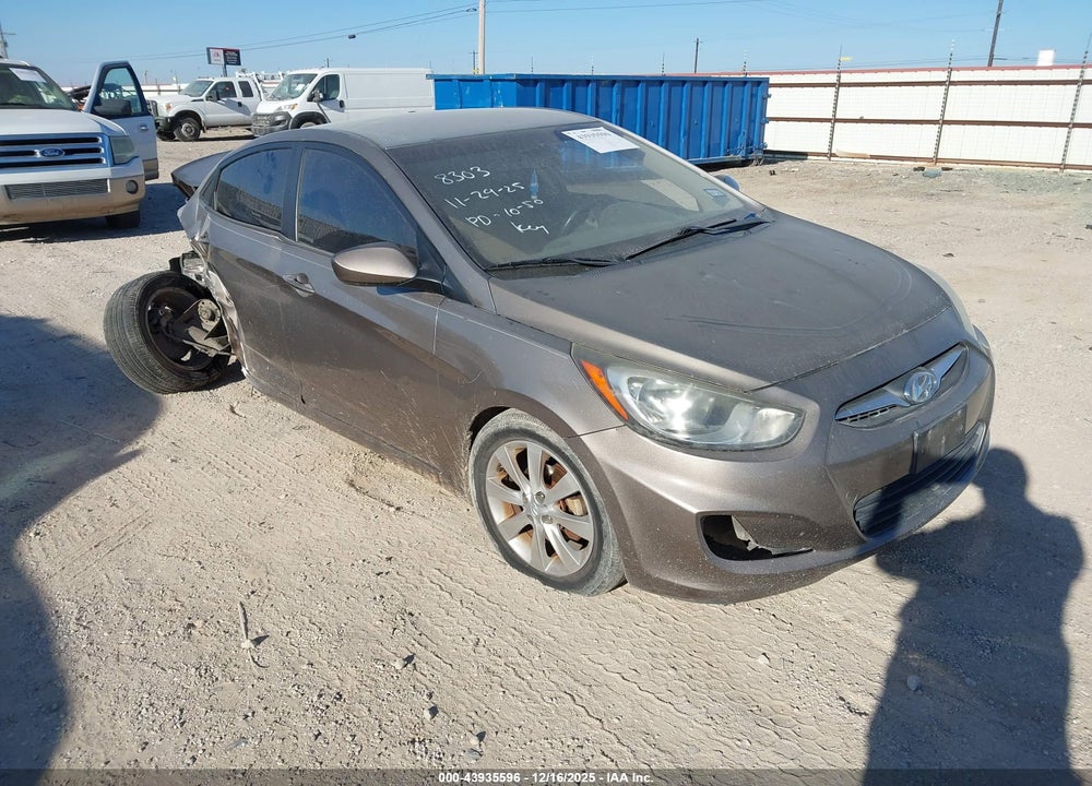 2012 HYUNDAI ACCENT GLS VIN: KMHCU4AE4CU058303