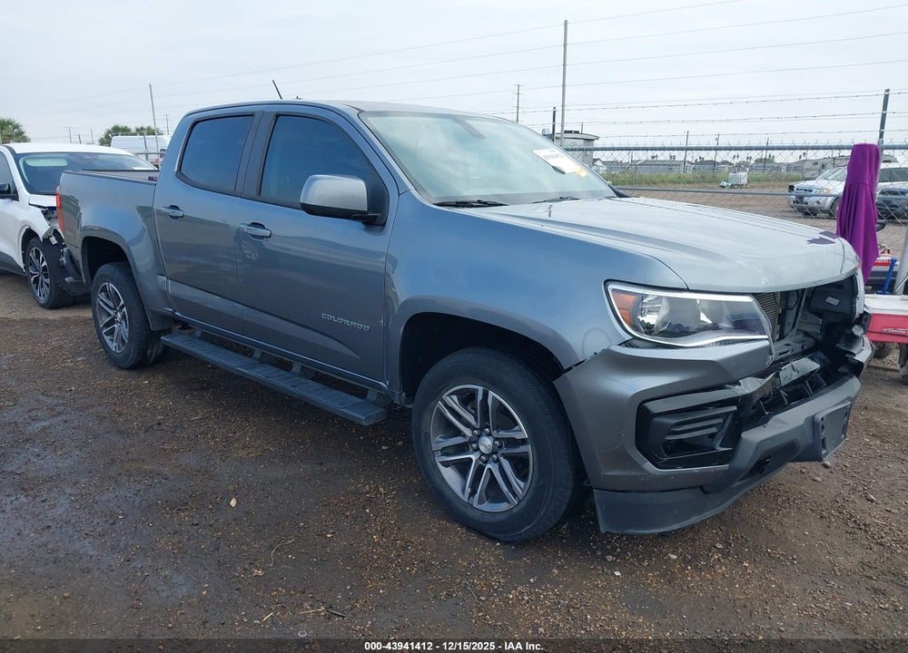 2021 CHEVROLET COLORADO 2WD  SHORT BOX WT VIN: 1GCGSBEA0M1117938