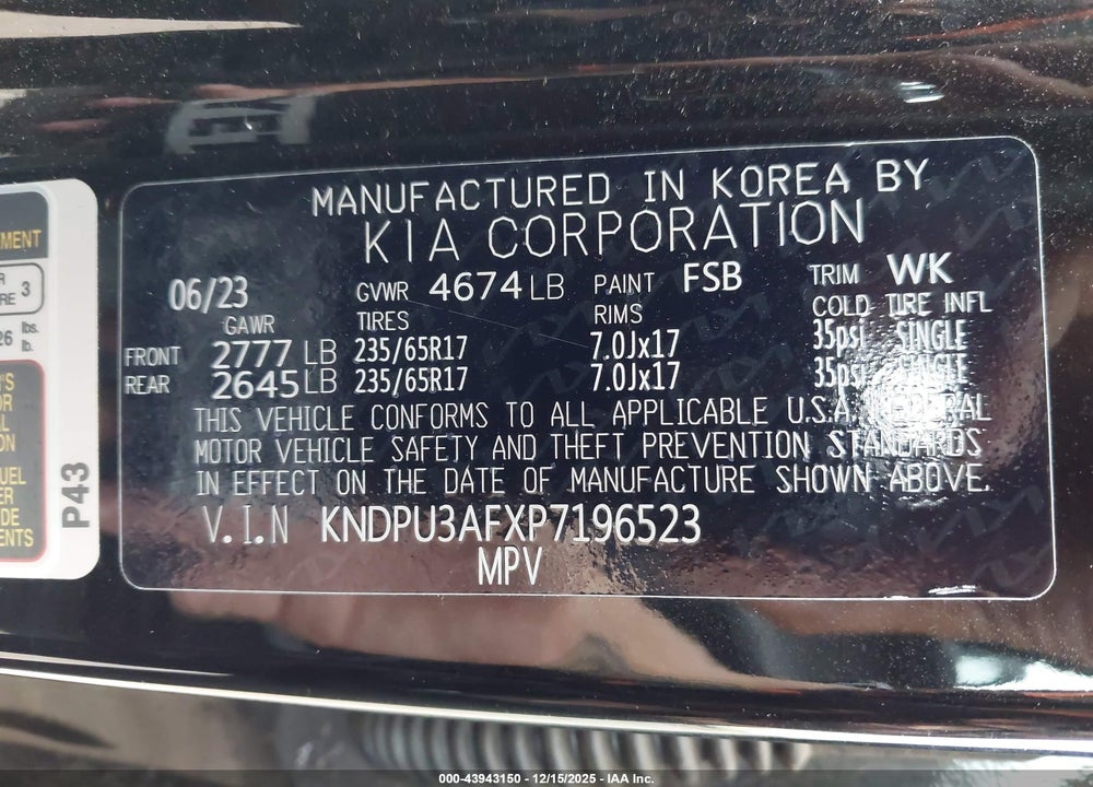 2023 KIA SPORTAGE LX VIN: KNDPU3AFXP7196523