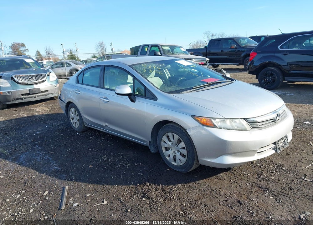 2012 HONDA CIVIC LX VIN: 19XFB2F55CE077834