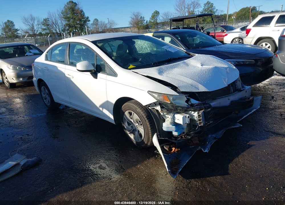 2013 HONDA CIVIC LX VIN: 2HGFB2F54DH563221