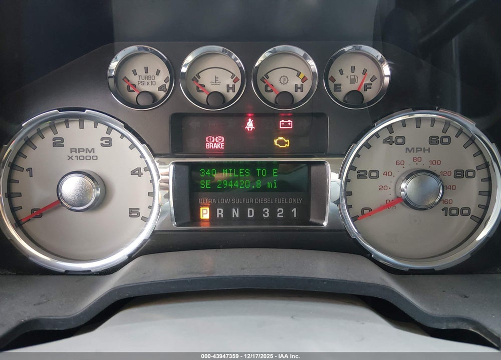 2009 FORD F-350 FX4/KING RANCH/LARIAT/XL/XLT VIN: 1FTWW33R49EA77443