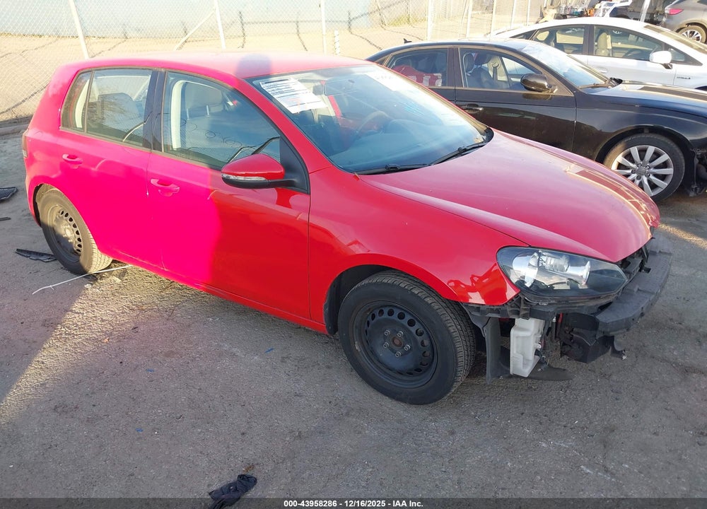 2012 VOLKSWAGEN GOLF 2.5L 4-DOOR VIN: WVWDB7AJ9CW232139