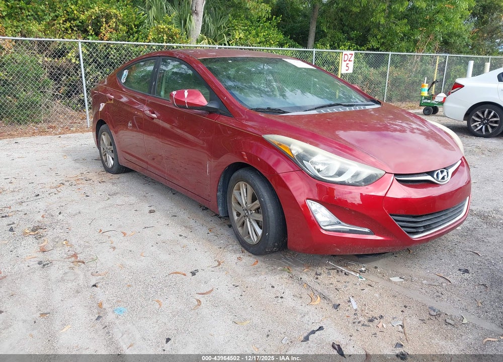 2014 HYUNDAI ELANTRA SE VIN: 5NPDH4AE4EH542207