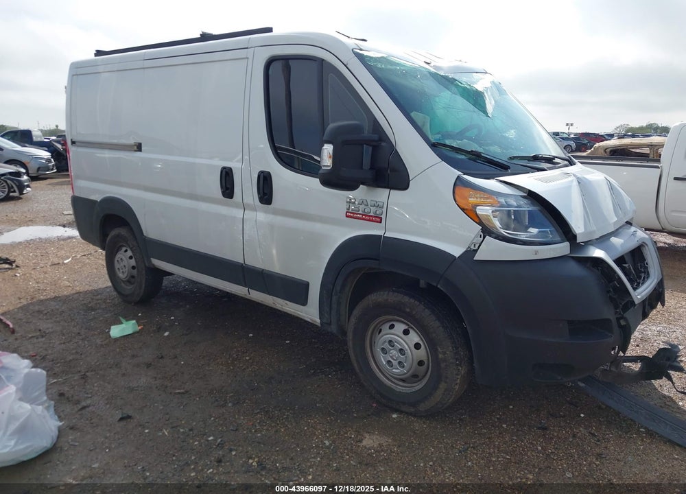 2022 RAM PROMASTER 1500 LOW ROOF 118 WB VIN: 3C6LRVNG1NE130509