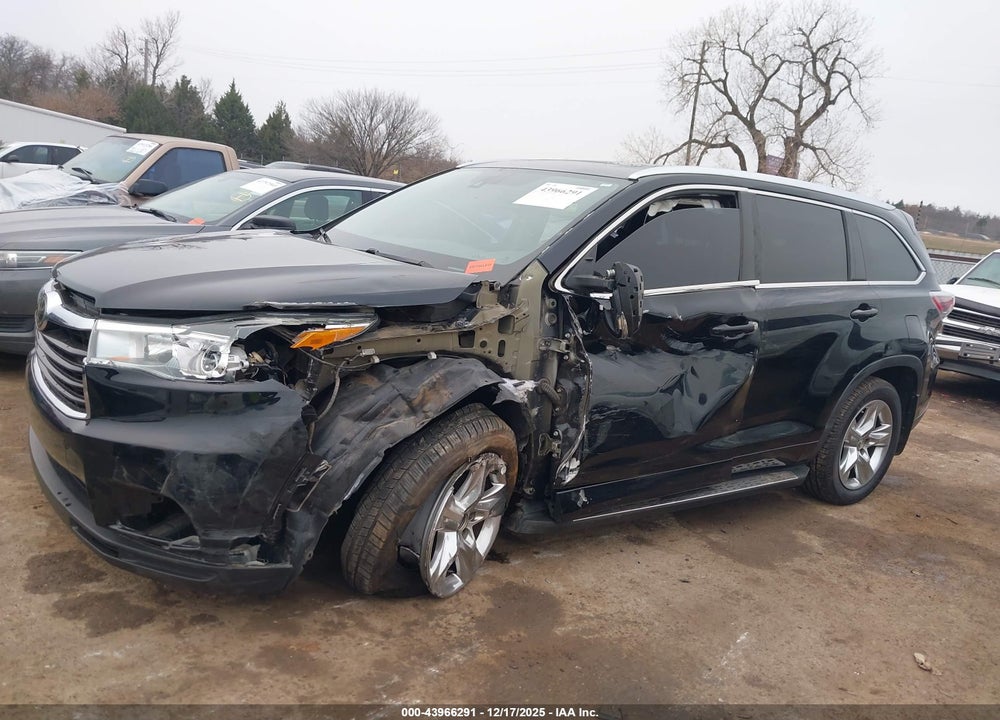 2014 PLATINUM TOYOTA HIGHLANDER LIMITED  V6 VIN: 5TDYKRFH8ES029197