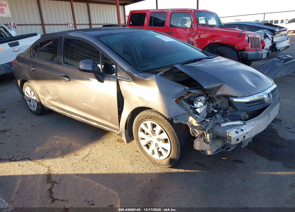 2012 HONDA CIVIC LX VIN: 19XFB2F56CE108833