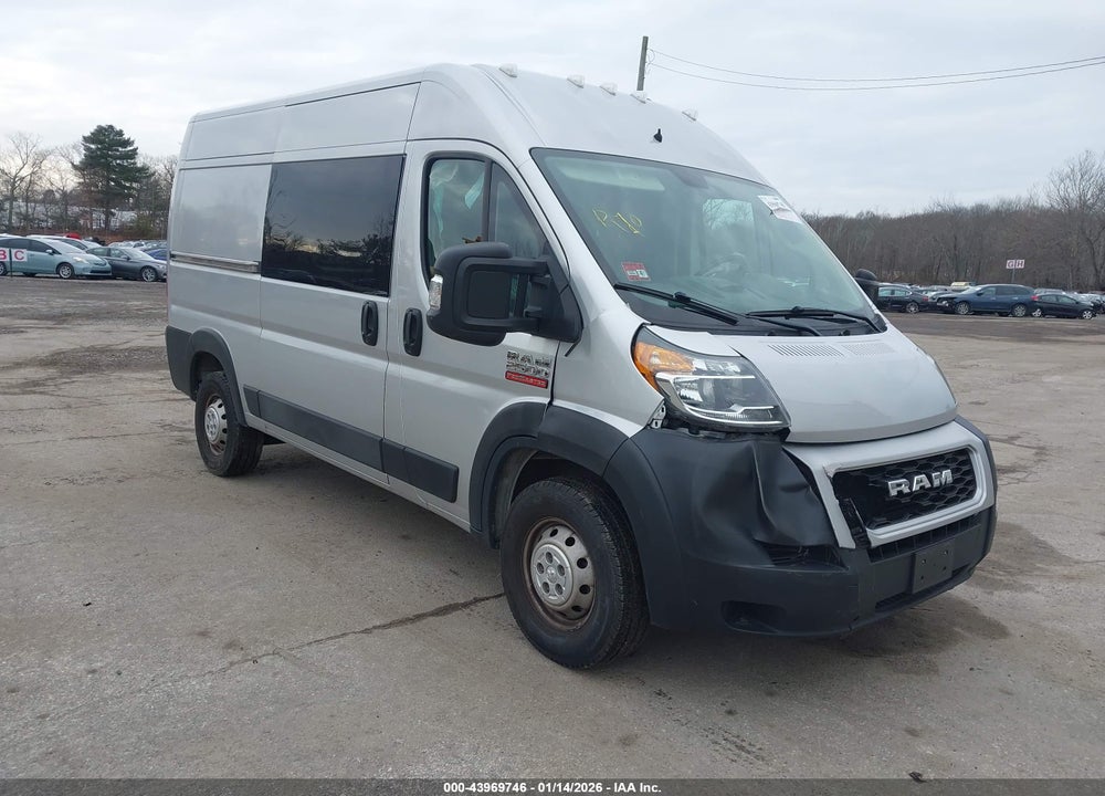 2019 RAM PROMASTER 2500 HIGH ROOF 136 WB VIN: 3C6TRVCG5KE553575