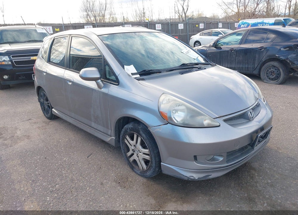 2007 HONDA FIT SPORT VIN: JHMGD37667S061252