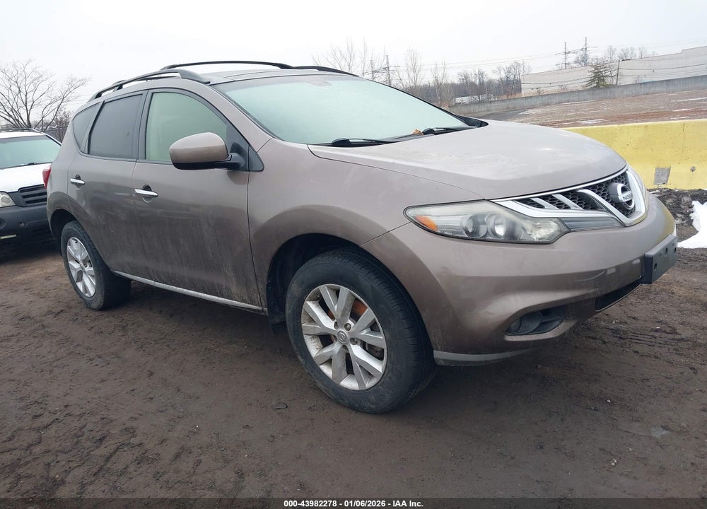 2012 NISSAN MURANO SL VIN: JN8AZ1MW9CW230883