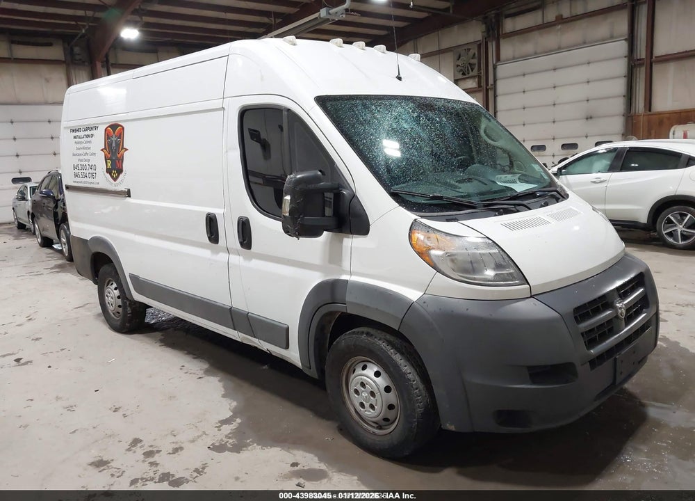 2018 RAM PROMASTER 2500 HIGH ROOF 136 WB VIN: 3C6TRVCG6JE112648