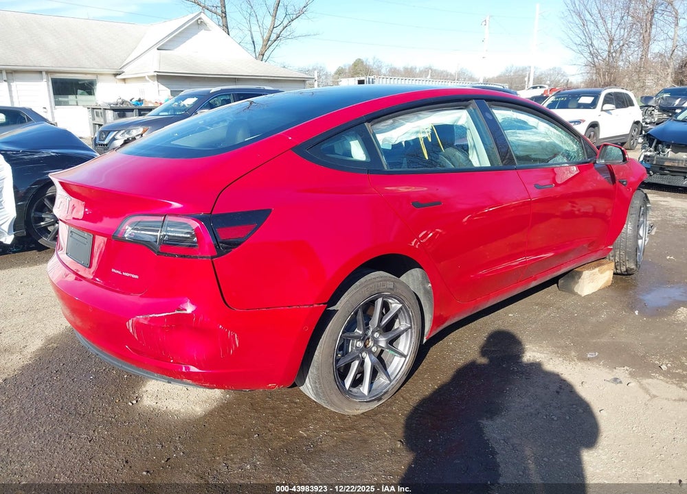 2022 TESLA MODEL 3 LONG RANGE DUAL MOTOR ALL-WHEEL DRIVE VIN: 5YJ3E1EB5NF175500