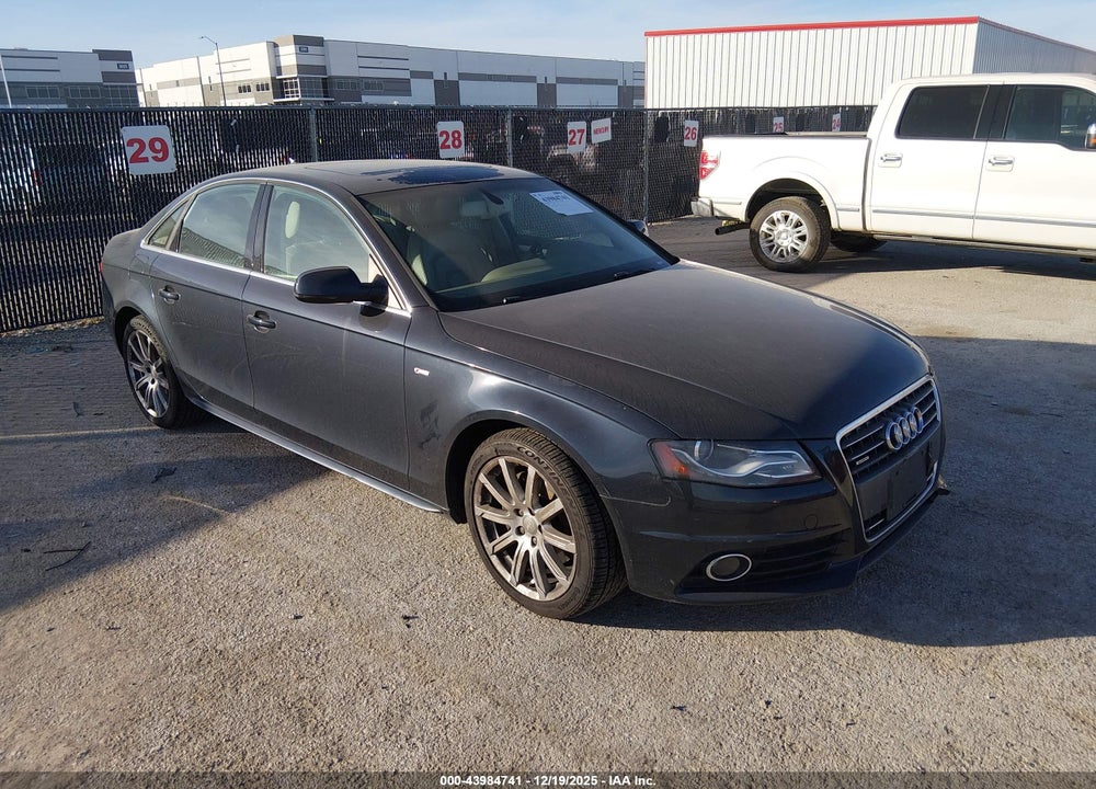 2012 AUDI A4 2.0T PREMIUM VIN: WAUFFBFL5CA118837