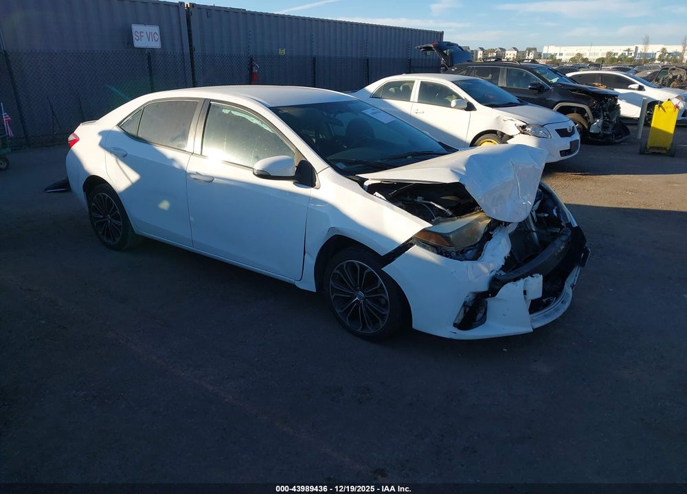 2015 TOYOTA COROLLA S PLUS VIN: 5YFBURHEXFP343933