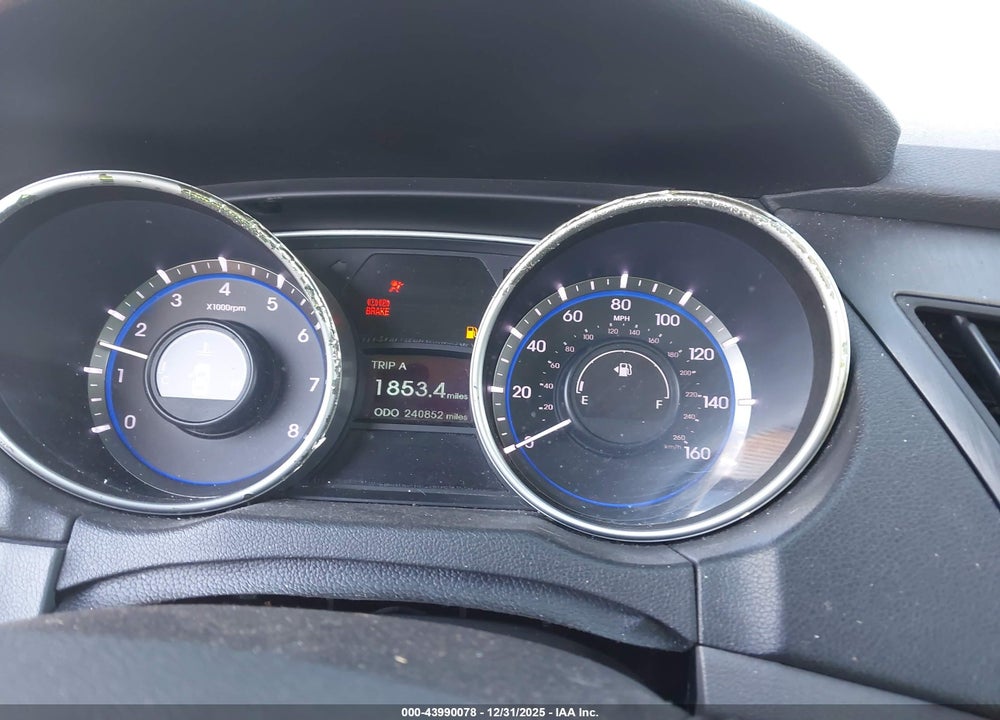 2012 HYUNDAI SONATA GLS VIN: 5NPEB4AC8CH497449