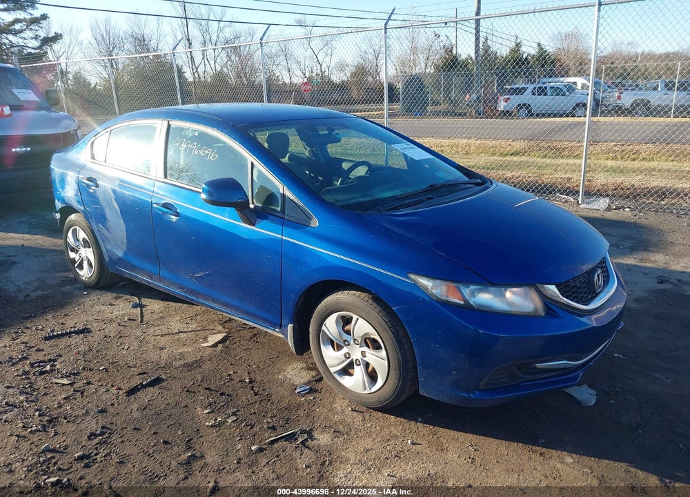 2013 HONDA CIVIC LX VIN: 19XFB2F5XDE078785