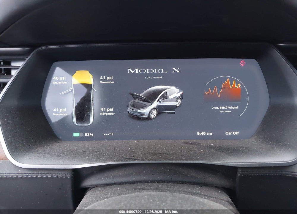 2019 TESLA MODEL X 100D/75D/LONG RANGE/STANDARD RANGE VIN: 5YJXCDE21KF190600