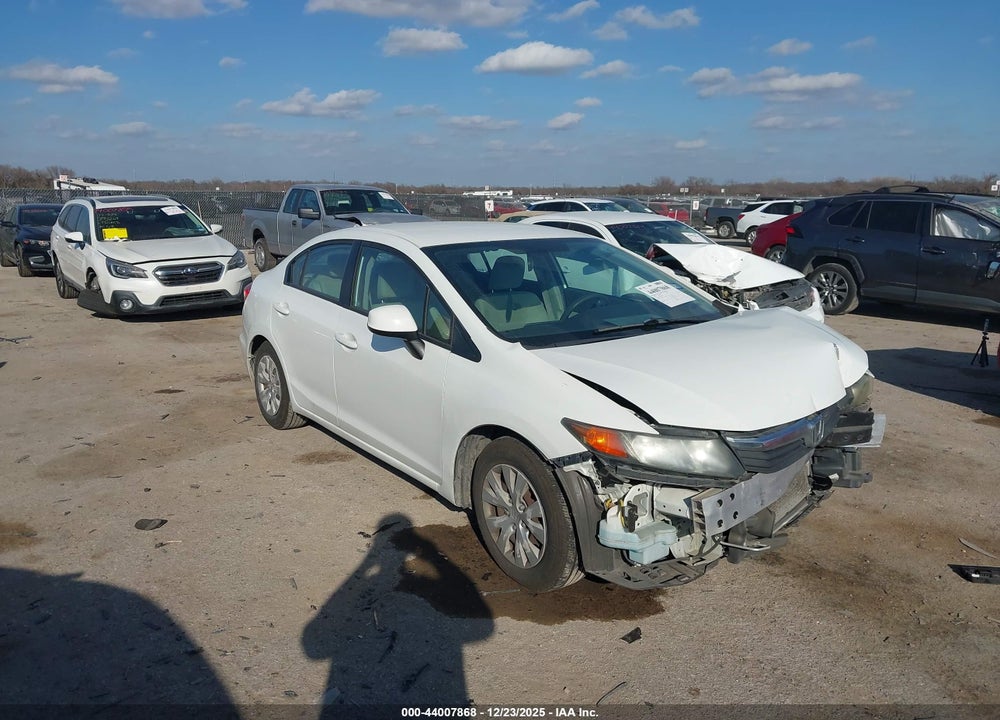 2012 HONDA CIVIC LX VIN: 2HGFB2F58CH558280