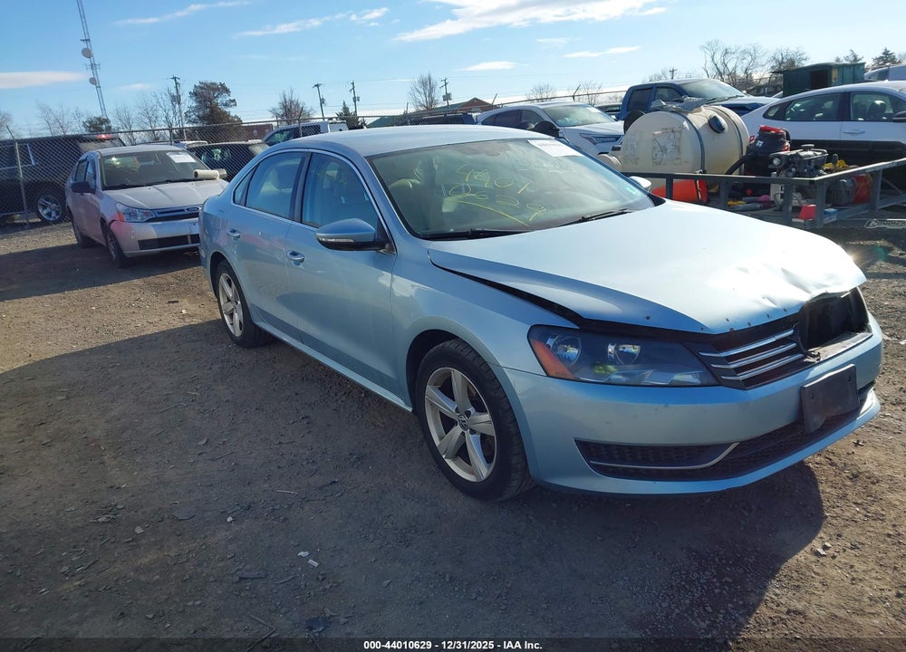 2012 VOLKSWAGEN PASSAT 2.5L SE VIN: 1VWBH7A33CC020813