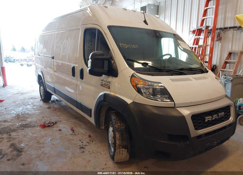 2022 RAM PROMASTER 2500 HIGH ROOF 159 WB VIN: 3C6LRVDG7NE108631