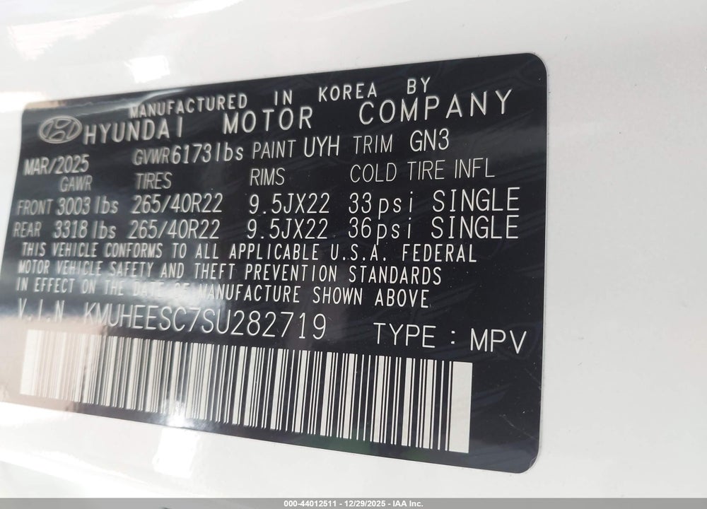 2025 GENESIS GV80 3.5T PRESTIGE AWD VIN: KMUHEESC7SU282719