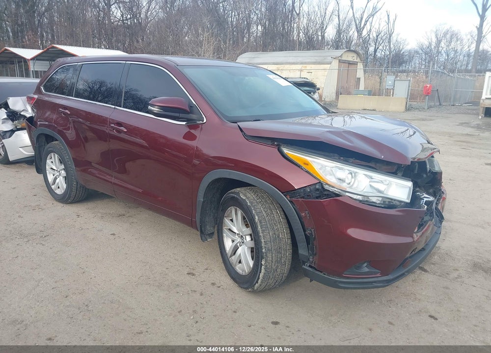 2016 TOYOTA HIGHLANDER LE V6 VIN: 5TDBKRFH9GS260425