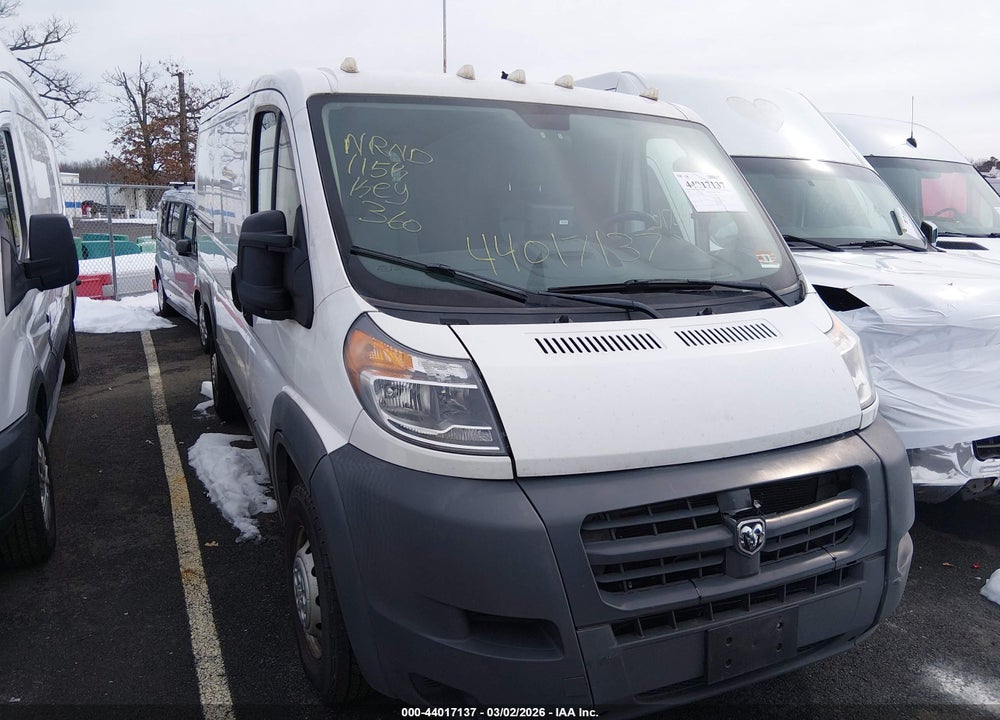 2017 RAM PROMASTER 1500 LOW ROOF 136 WB VIN: 3C6TRVAG7HE536580