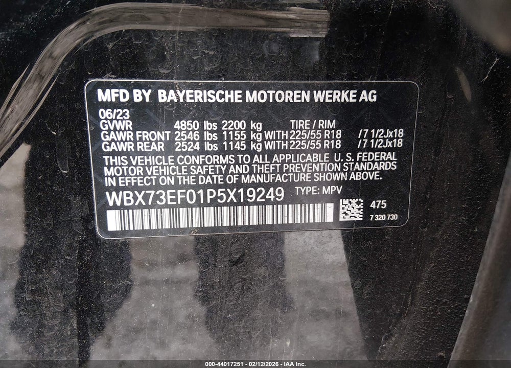 2023 BMW X1 XDRIVE28I VIN: WBX73EF01P5X19249