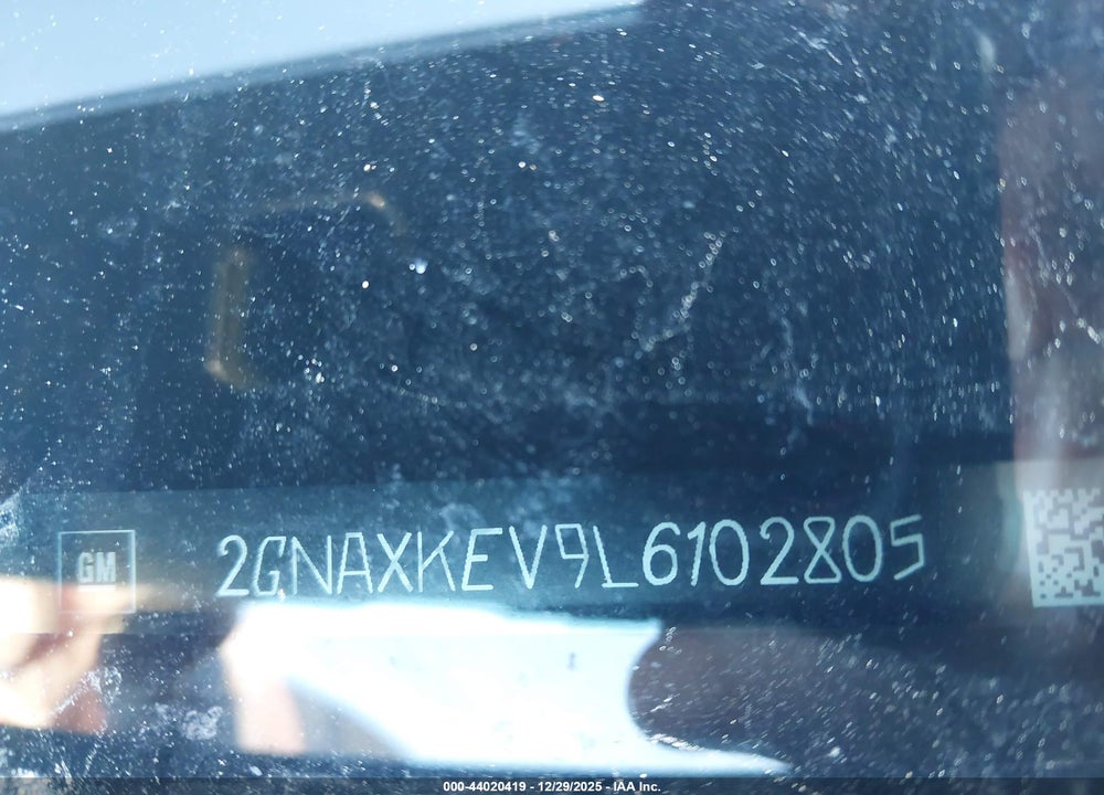 2020 CHEVROLET EQUINOX FWD LT 1.5L TURBO VIN: 2GNAXKEV9L6102805
