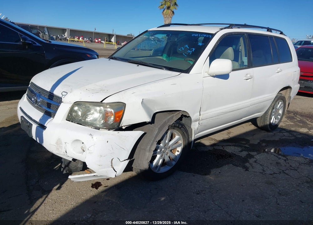 2006 TOYOTA HIGHLANDER HYBRID V6 VIN: JTEDW21A160007076