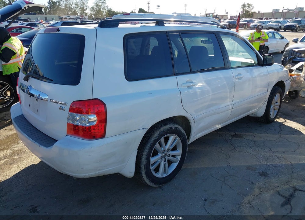 2006 TOYOTA HIGHLANDER HYBRID V6 VIN: JTEDW21A160007076