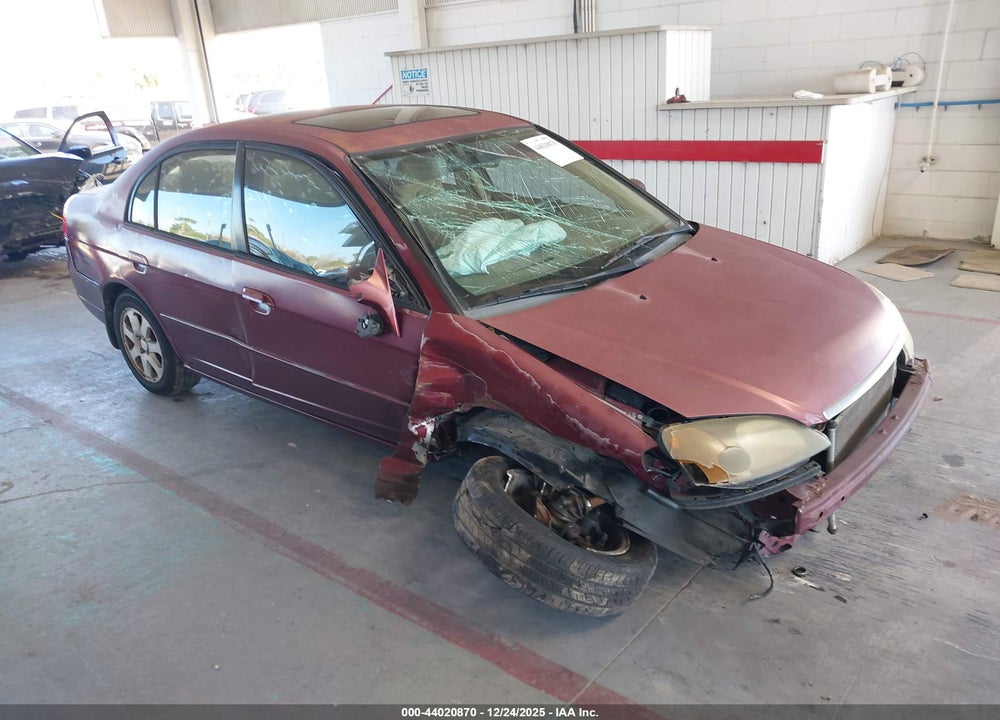 2003 HONDA CIVIC EX VIN: 2HGES26753H582789