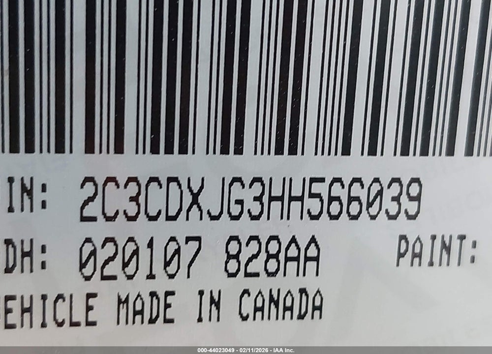 2017 DODGE CHARGER SXT AWD VIN: 2C3CDXJG3HH566039