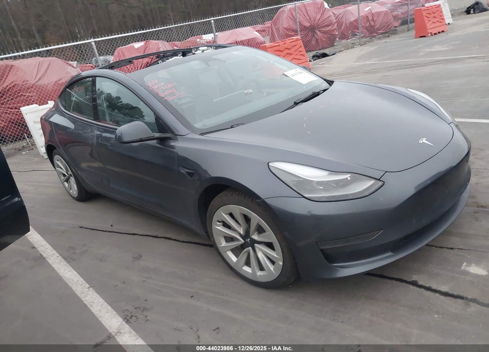 2022 TESLA MODEL 3 REAR-WHEEL DRIVE VIN: 5YJ3E1EA1NF317087