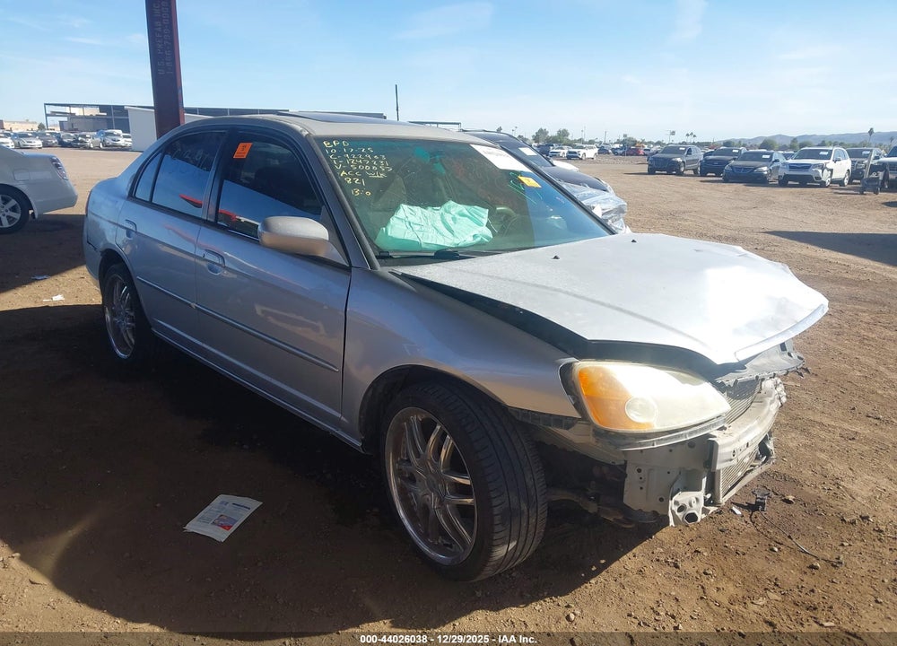 2001 HONDA CIVIC EX VIN: 2HGES26791H500057
