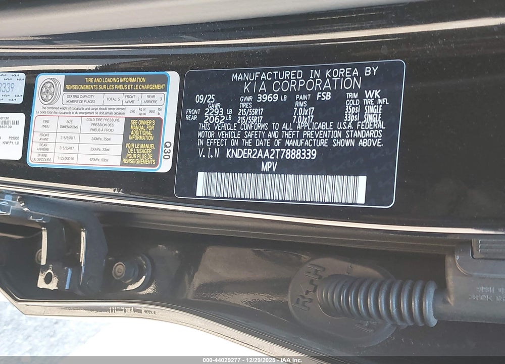 2026 KIA SELTOS EX VIN: KNDER2AA2T7888339