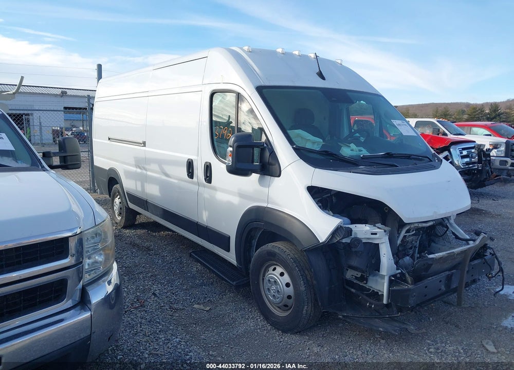 2023 RAM PROMASTER 3500 CARGO VAN HIGH ROOF 159 WB EXT VIN: 3C6MRVJG1PE506767