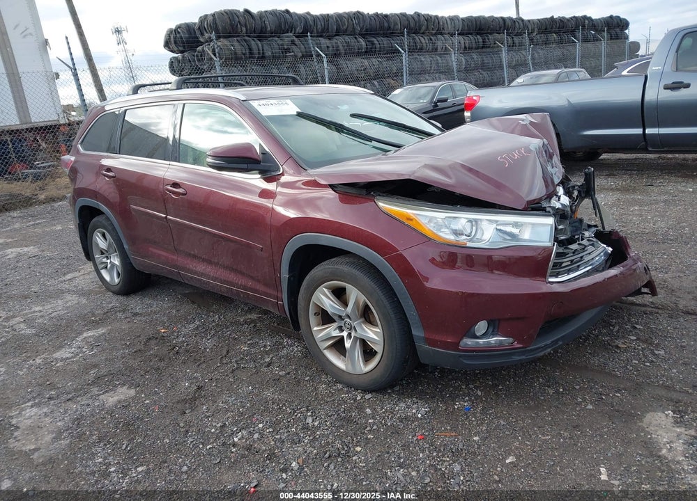 2016 TOYOTA HIGHLANDER LIMITED PLATINUM VIN: 5TDDKRFH1GS315619