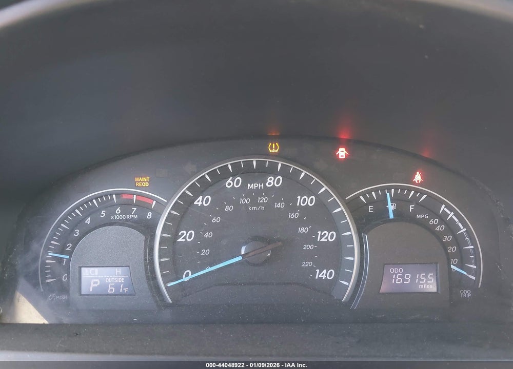 2012 TOYOTA CAMRY LE VIN: 4T4BF1FK0CR251136
