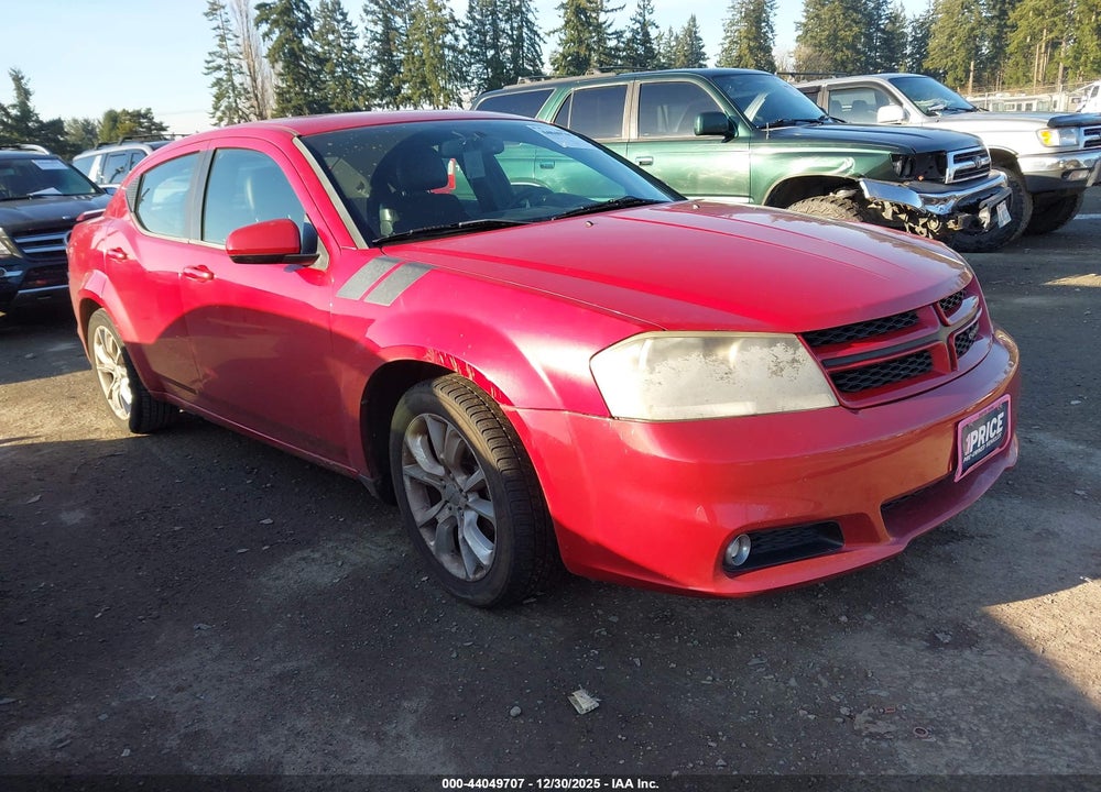 2013 DODGE AVENGER R/T VIN: 1C3CDZBGXDN603860