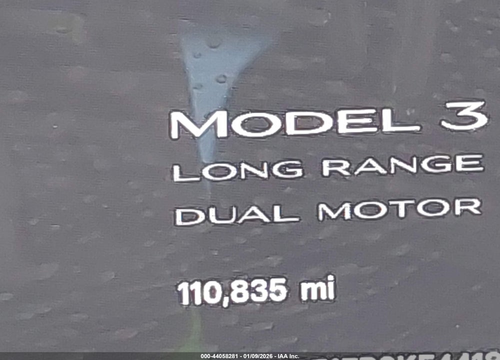 2019 TESLA MODEL 3 LONG RANGE/PERFORMANCE VIN: 5YJ3E1EB2KF441857